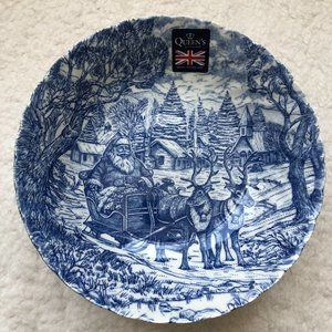 NEW RARE The Queens Santa Winter Christmas Cereal Soup Bowl Made in England